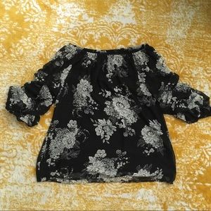 MSK off the shoulder blouse metallic details